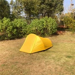 TANCYCO Tente De Camping 2 Personnes Tente Extérieure Pour Camping Vélo Randonnée Muntaineering Plage (jaune) -Tente de réception Soldes 66806003 3