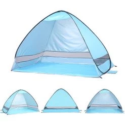 TANCYCO Tente De Plage Instantanée Pop Up Protection UV Légère Abri Solaire Tente Pare-soleil Auvent (Bleu) 8 TANCYCO Tente De Plage Instantanée Pop Up Protection UV Légère Abri Solaire Tente Pare-soleil Auvent (Bleu) -Tente de réception Soldes 66806012 2