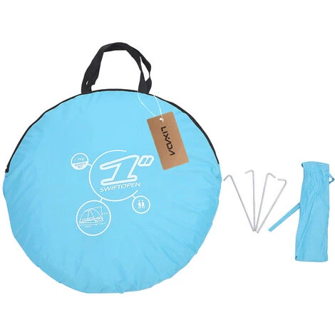 TANCYCO Tente De Plage Instantanée Pop Up Protection UV Légère Abri Solaire Tente Pare-soleil Auvent (Bleu) 5 TANCYCO Tente De Plage Instantanée Pop Up Protection UV Légère Abri Solaire Tente Pare-soleil Auvent (Bleu) - Image 3