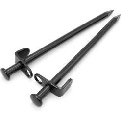 Piquets De Tente De 20 Cm, 6 Piquets De Tente Très Résistants En Acier Au Carbone Avec Crochet Et Trou Pour Le Camping/auvent/bâche/filet De Jardin/auvent,Yeurié