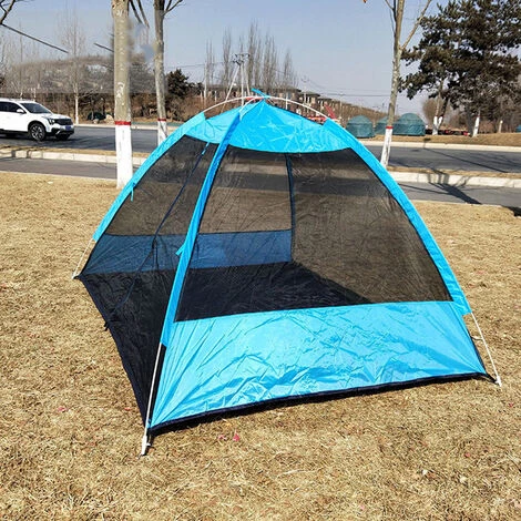 TANCYCO Tente De Camping Ultralégère Pop-up Tente Extérieure En Maille Filet De Loisirs De Plage Pour 2 Personnes (Bleu) 5 TANCYCO Tente De Camping Ultralégère Pop-up Tente Extérieure En Maille Filet De Loisirs De Plage Pour 2 Personnes (Bleu) - Image 3