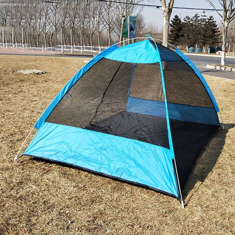 TANCYCO Tente De Camping Ultralégère Pop-up Tente Extérieure En Maille Filet De Loisirs De Plage Pour 2 Personnes (Bleu) 6 TANCYCO Tente De Camping Ultralégère Pop-up Tente Extérieure En Maille Filet De Loisirs De Plage Pour 2 Personnes (Bleu) - Image 4
