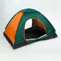 TANCYCO Tente De Camping Pliante Pour 2 Personnes Avec Sac De Transport Installation Facile Pour Les Week-ends En Plein Air (2 Portes, Orange) -Tente de réception Soldes 66879134 2