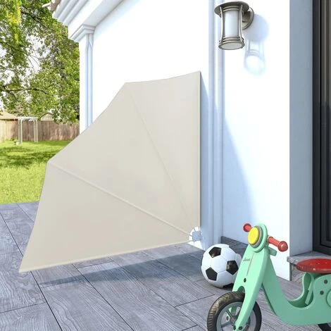 LES TENDANCES Auvent Latéral Pliable De Balcon Crème 140x140 Cm 6 LES TENDANCES Auvent Latéral Pliable De Balcon Crème 140x140 Cm – Image 4
