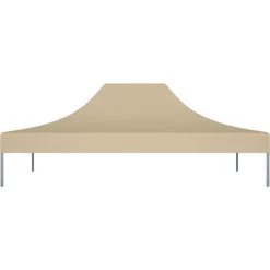 LES TENDANCES Toit De Tente De Réception 4x3 M Beige 270 G/m² 9 LES TENDANCES Toit De Tente De Réception 4x3 M Beige 270 G/m² -Tente de réception Soldes 66897830 3