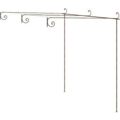 LES TENDANCES Pergola De Jardin Marron Antique 3x3x2,5 M Fer -Tente de réception Soldes 66922344 2