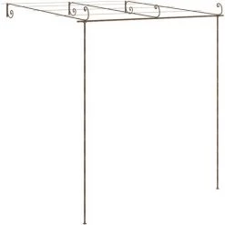 LES TENDANCES Pergola De Jardin Marron Antique 3x3x2,5 M Fer -Tente de réception Soldes 66922344 4