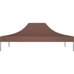 LES TENDANCES Toit De Tente De Réception 4,5x3 M Marron 270 G/m² -Tente de réception Soldes 66924397 3