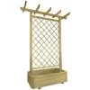 LES TENDANCES Jardinière Pergola 162 X 56 X 204 Cm Bois -Tente de réception Soldes 66924438 1
