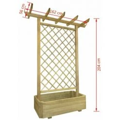 LES TENDANCES Jardinière Pergola 162 X 56 X 204 Cm Bois -Tente de réception Soldes 66924438 3