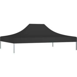 LES TENDANCES Toit De Tente De Réception 4x3 M Noir 270 G/m² 8 LES TENDANCES Toit De Tente De Réception 4x3 M Noir 270 G/m² -Tente de réception Soldes 66924529 2