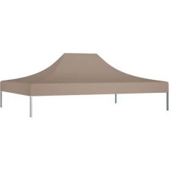 LES TENDANCES Toit De Tente De Réception 4x3 M Taupe 270 G/m² -Tente de réception Soldes 66924921 2