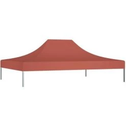 LES TENDANCES Toit De Tente De Réception 4,5x3 M Terre Cuite 270 G/m² -Tente de réception Soldes 66924928 2