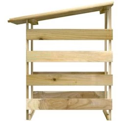 LES TENDANCES Pergola Avec Toit 100x90x100 Cm Bois De Pin Imprégné -Tente de réception Soldes 66926289 4