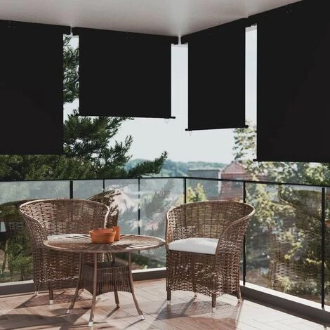 LES TENDANCES Auvent Latéral De Balcon 140x250 Cm Noir 3 LES TENDANCES Auvent Latéral De Balcon 140x250 Cm Noir