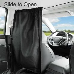 Rideaux Séparateurs De Voiture Pare-soleil-intimité Voyage Sieste Nuit Voiture Camping Détachable Rideau Uni (noir) Thsinde -Tente de réception Soldes 66958225 4