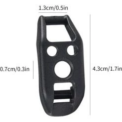 AOUGO Connecteur De Poteau De Tente Connecteur De Tige D'auvent Base De Poteau Fixe Base De Poteau De Camping Boucle De Base Équipement De Fixation Extérieur Pour La Randonnée 10PCS - Noir -Tente de réception Soldes 66960453 3