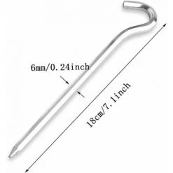 FLETéçA Clous En Aluminium Pour Auvent CampingClous Tente En Aluminium14 PièCes 18 Cm Piquets Tente Crochets Tente MéTal Piquets Aluminium Piquets Pour Sols Durs,IdéAl Pour Jardin,Camping,PêChe Et Tentes -Tente de réception Soldes 66961820 3
