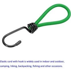 AOUGO Cordon élastique Avec Crochet - Accessoire De Tente De Fixation De Corde De Bâche En Caoutchouc, S'applique à L'extérieur/au Camping/à La Randonnée (6" De Longueur, Vert) -Tente de réception Soldes 66974668 4