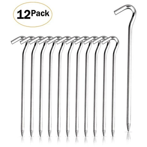 WAHAISON Piquets De Tente De 18 Cm - En Métal - Pour Sols Durs - Idéal Pour Le Jardin, Et Les Tentes La Pêche 3 WAHAISON Piquets De Tente De 18 Cm - En Métal - Pour Sols Durs - Idéal Pour Le Jardin, Et Les Tentes La Pêche