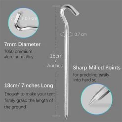 WAHAISON Piquets De Tente De 18 Cm - En Métal - Pour Sols Durs - Idéal Pour Le Jardin, Et Les Tentes La Pêche 8 WAHAISON Piquets De Tente De 18 Cm - En Métal - Pour Sols Durs - Idéal Pour Le Jardin, Et Les Tentes La Pêche -Tente de réception Soldes 66977852 2