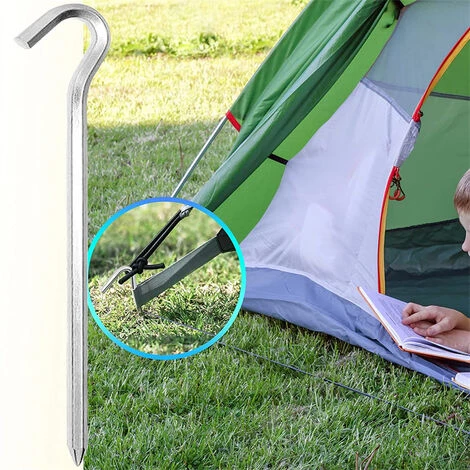 WAHAISON Piquets De Tente De 18 Cm - En Métal - Pour Sols Durs - Idéal Pour Le Jardin, Et Les Tentes La Pêche 6 WAHAISON Piquets De Tente De 18 Cm - En Métal - Pour Sols Durs - Idéal Pour Le Jardin, Et Les Tentes La Pêche - Image 4