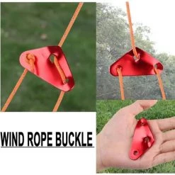 LADACèE 20 Pieces Tendeur De Corde Ajusteur De Corde Rope Triange Tightener Tendeur De Tente 3 Trous Pour Externe Camping Tente Bâche, Rouge -Tente de réception Soldes 67143953 5