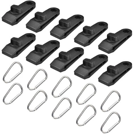 TANCYCO 20 Pcs Tarp Auvent Pince Clips Tente Snaps Attaches Camping Tente Serrer Verrouillage Pince Pince Avec Mousquetons Pour Camping En Plein Air Agriculture Jardin 5 TANCYCO 20 Pcs Tarp Auvent Pince Clips Tente Snaps Attaches Camping Tente Serrer Verrouillage Pince Pince Avec Mousquetons Pour Camping En Plein Air Agriculture Jardin - Image 3