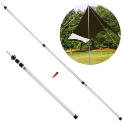 TANCYCO épaissir Les Tiges De Support De Tente En Alliage D'aluminium Réglables Pour Abri De Plage, Bache, Auvent, Poteaux De Rechange, Accessoires Pour Camping, Randonnée, Randonnée (argent, 2 Pièces) -Tente de réception Soldes 67145027 2