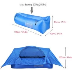 TANCYCO Tente De Lit Gonflable 2 En 1 Canapé Gonflable Avec Auvent Portable Camping En Plein Air Tente De Suspension Lit Pneumatique Pour Sac à Dos Randonnée Arrière-cour (vert Armée) 10 TANCYCO Tente De Lit Gonflable 2 En 1 Canapé Gonflable Avec Auvent Portable Camping En Plein Air Tente De Suspension Lit Pneumatique Pour Sac à Dos Randonnée Arrière-cour (vert Armée) -Tente de réception Soldes 67145054 4