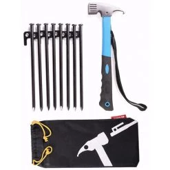 TANCYCO 1 Ensemble De Marteaux De Clous De Tente D'extérieur 25 Cm De Clous De Sol Soudés Marteau Multifonctionnel (bleu) -Tente de réception Soldes 67145137 2