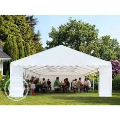 INTENT24.FR Tente Barnum De Réception 5x8 M PREMIUM Bâches Amovibles PVC Env. 500g/m² Blanc + Cadre De Sol Jardin - Blanc 9 INTENT24.FR Tente Barnum De Réception 5x8 M PREMIUM Bâches Amovibles PVC Env. 500g/m² Blanc + Cadre De Sol Jardin - Blanc -Tente de réception Soldes 6714933 3