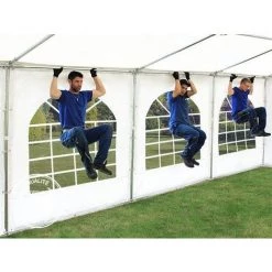 INTENT24.FR Tente Barnum De Réception 5x8 M PREMIUM Bâches Amovibles PVC Env. 500g/m² Blanc + Cadre De Sol Jardin - Blanc 10 INTENT24.FR Tente Barnum De Réception 5x8 M PREMIUM Bâches Amovibles PVC Env. 500g/m² Blanc + Cadre De Sol Jardin - Blanc -Tente de réception Soldes 6714933 4