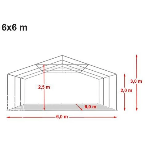 INTENT24.FR Tente Barnum De Réception 6x6 M Ignifugee PREMIUM Bâches Amovibles PVC Env. 500g/m² Blanc Cadre De Sol Jardin - Blanc 7 INTENT24.FR Tente Barnum De Réception 6x6 M Ignifugee PREMIUM Bâches Amovibles PVC Env. 500g/m² Blanc Cadre De Sol Jardin - Blanc - Image 5