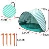 YIDOMDE Tente De Plage Pour Bébé, Tente De Plage Pop-up, Abri Solaire UPF 50+, Tente De Voyage Portable Pour Bébé, Auvent Pour Bébé, Cabane, Tente Solaire, Accessoires De Plage Pour Bébé，Lake Green Stripe -Tente de réception Soldes 67289711 1