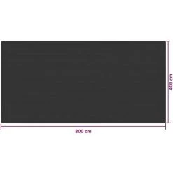 TRUE DEAL Tapis De Tente 400x800 Cm Anthracite PEHD -Tente de réception Soldes 67295236 4
