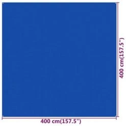 TRUE DEAL Tapis De Tente 400x400 Cm Bleu PEHD -Tente de réception Soldes 67295279 4