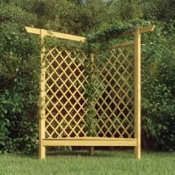 TRUE DEAL Pergola D'angle Avec Banc 166x81x174 Cm Bois De Pin Imprégné