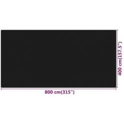 TRUE DEAL Tapis De Tente 400x800 Cm Noir PEHD -Tente de réception Soldes 67296706 4