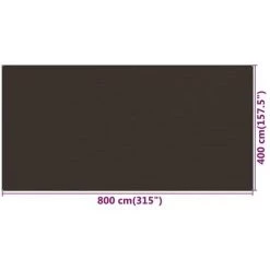 TRUE DEAL Tapis De Tente 400x800 Cm Marron PEHD 9 TRUE DEAL Tapis De Tente 400x800 Cm Marron PEHD -Tente de réception Soldes 67299773 4