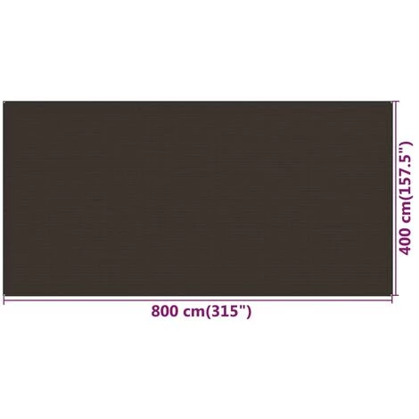 TRUE DEAL Tapis De Tente 400x800 Cm Marron PEHD 6 TRUE DEAL Tapis De Tente 400x800 Cm Marron PEHD - Image 4