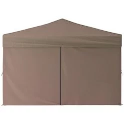 TRUE DEAL Tente De Réception Pliable Avec Parois Taupe 3x3 M -Tente de réception Soldes 67301906 4