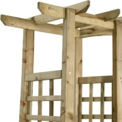 TRUE DEAL Pergola De Jardin Avec Banc Et Jardinières Bois De Pin Imprégné -Tente de réception Soldes 67305634 5