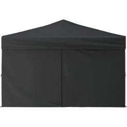 TRUE DEAL Tente De Réception Pliable Avec Parois Anthracite 3x3 M -Tente de réception Soldes 67306077 4