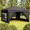 TRUE DEAL Tente De Réception Pliable Avec Parois Noir 3x3 M -Tente de réception Soldes 67307638 1
