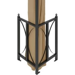 TRUE DEAL Tonnelle Avec Parois Et Toit Double 3x4 M Taupe -Tente de réception Soldes 67310236 5