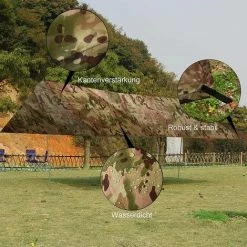 Cisea Tarp Camouflage Anti-Pluie Camping Rain Tente Bâche Portable Ripstop Légèr Imperméable à L'eau Pour Randonnée, Pêche,Pique-Nique, Abri -avec Accessoires Et Sac De Transport -Tente de réception Soldes 67416733 4