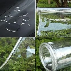 Cisea Bâche Transparente Imperméable, Bâche Durable Résistante Aux Intempéries Avec Oeillets, Auvents Pliables En PVC De 0.35mm Pour Jardins, Serre, Plantes, Bâche De Toit,Clear,1x1M -Tente de réception Soldes 67416839 4