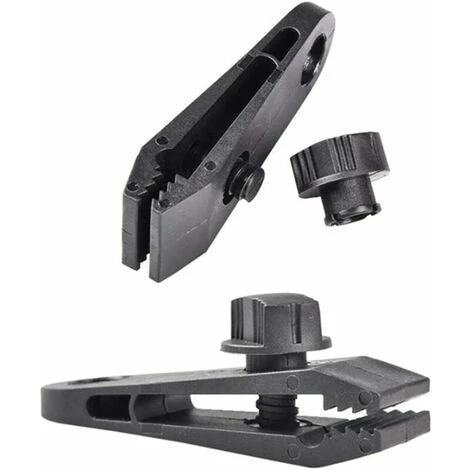 THSINDE Lot De 10 Clips Tarp Camping Caravane Jardin Tente Toile Noire 6 THSINDE Lot De 10 Clips Tarp Camping Caravane Jardin Tente Toile Noire - Image 4
