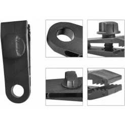 Thsinde Lot De 6 Clips De Fixation Pour Bâches De Camping, Bâches, Caravanes, Bâches De Jardin Noir -Tente de réception Soldes 67503063 3